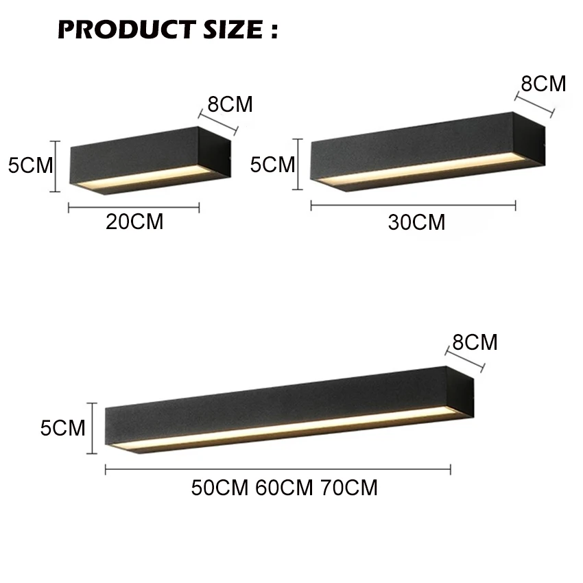 Outdoor Single Head Light Emitting Wall Lamps Up or Down Wall Light Waterproof Sconce For Garden Porch Terrace Balcony
