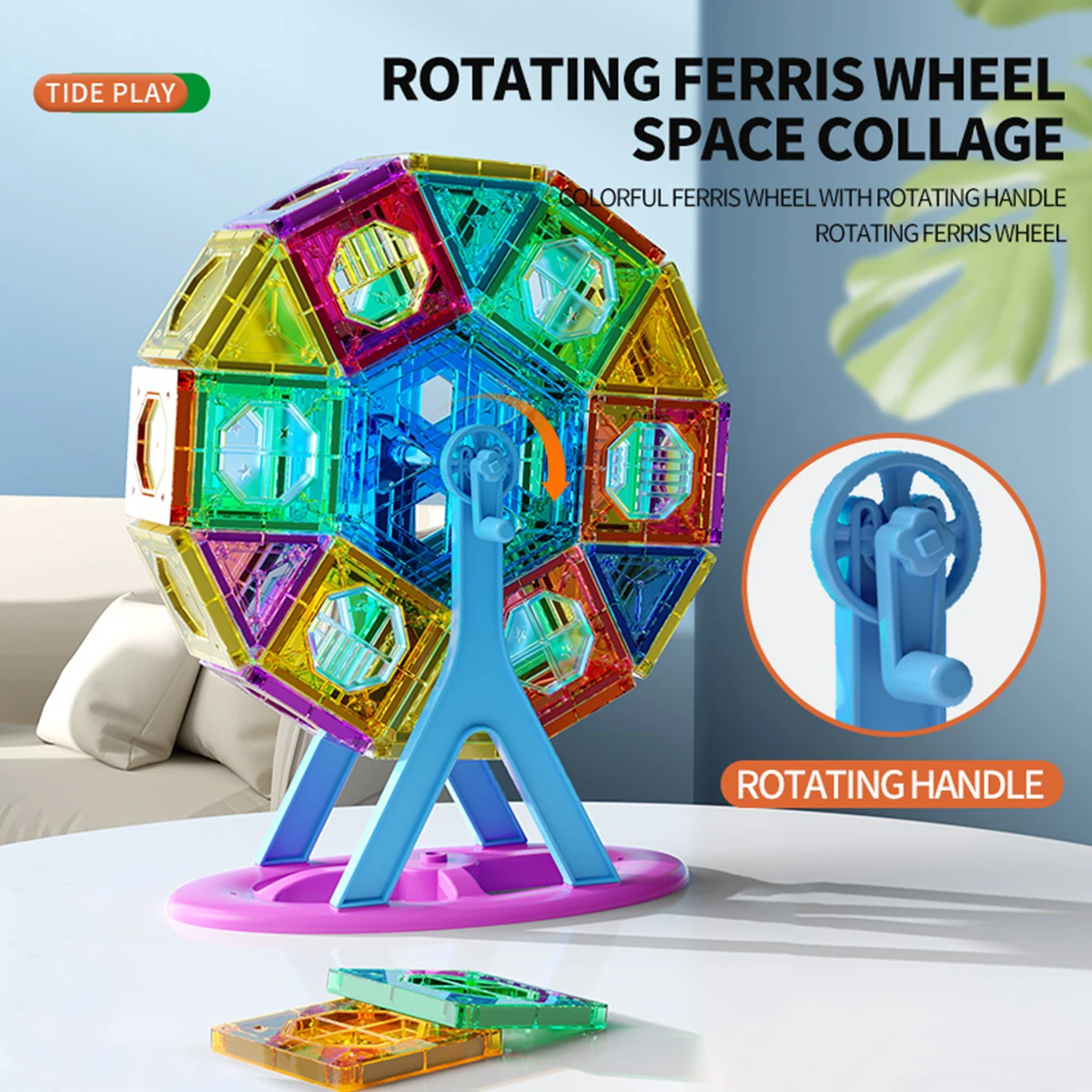Children's Toys 3D Ferris Wheel Magnetic Blocks Starter Set Classroom Essentials Children's Picasso Magnetic Building Blocks