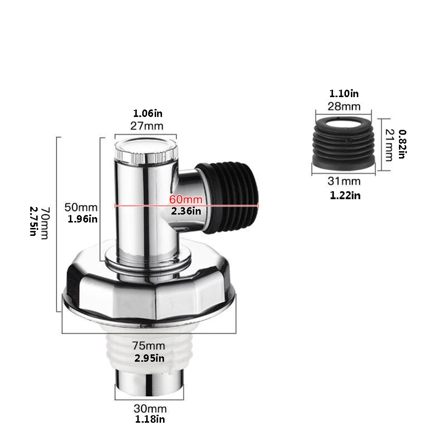 Washing machine floor drain three-way joint drainage pipe anti overflow water pipe universal anti odor cover floor drain joint floor drain filter drainage pipe set