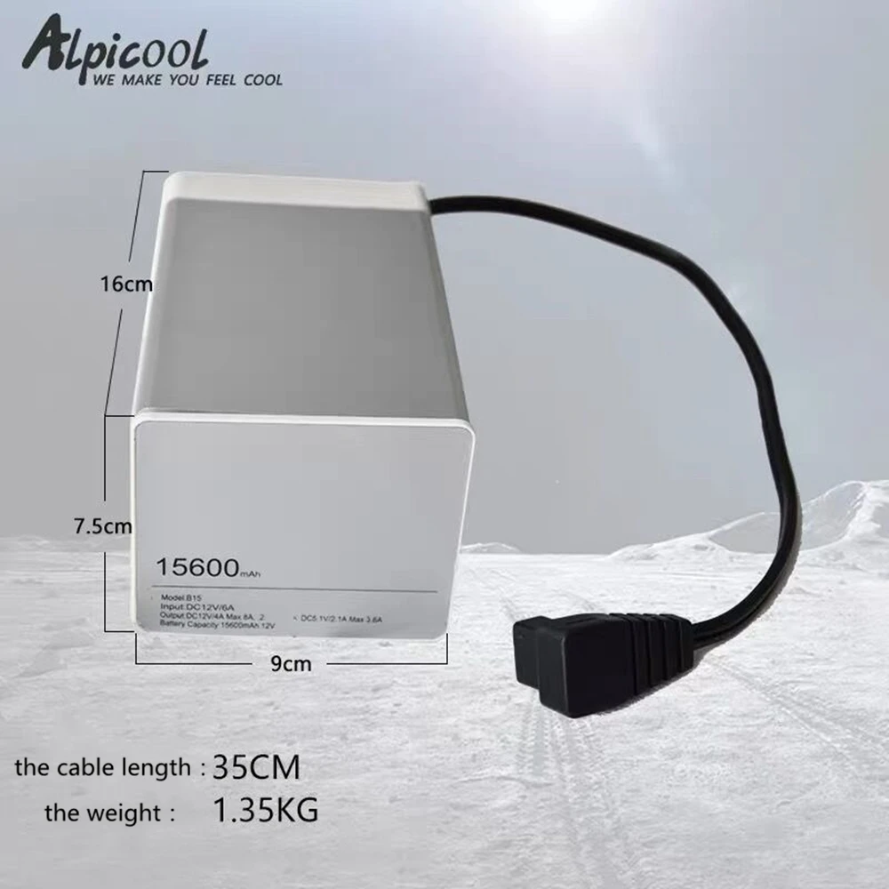 Alpicool Portable Car Refrigerator External lithium battery Built in lithium battery Can Removable 156000mah