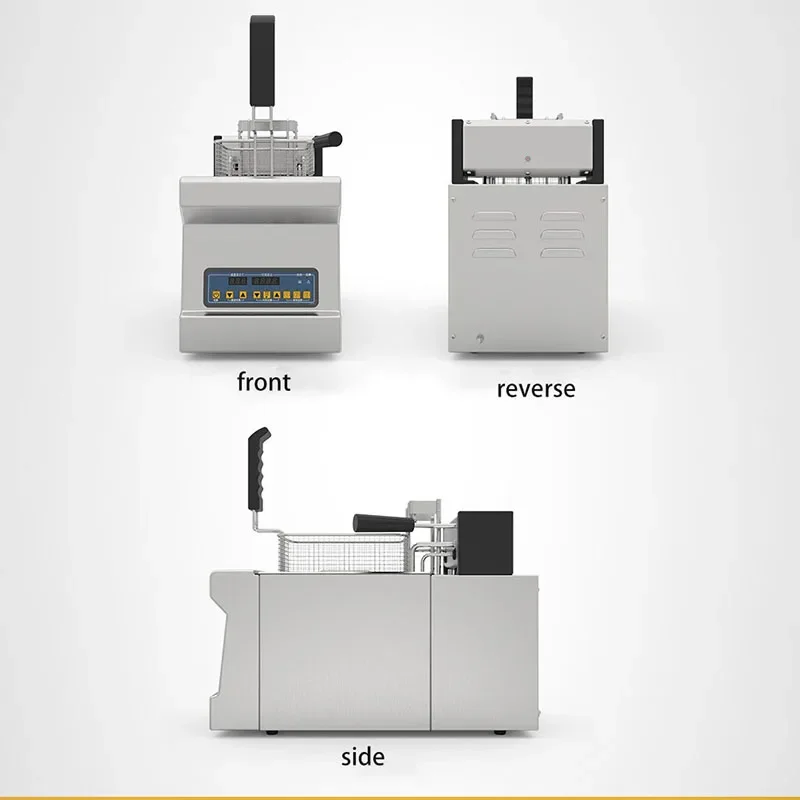8L Electric Fryer 3000W Electric Deep Fryer Single-cylinder French Fries Fried Chicken Constant Temperature