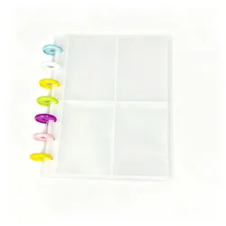 Rainbow Ring Photocard Album with 120 Slots and 3in 4 - Pocket Clear Sleeves - Refillable ID Card Binder for Portable Kpop Idol Card Collection (Transparent - 120 slot)