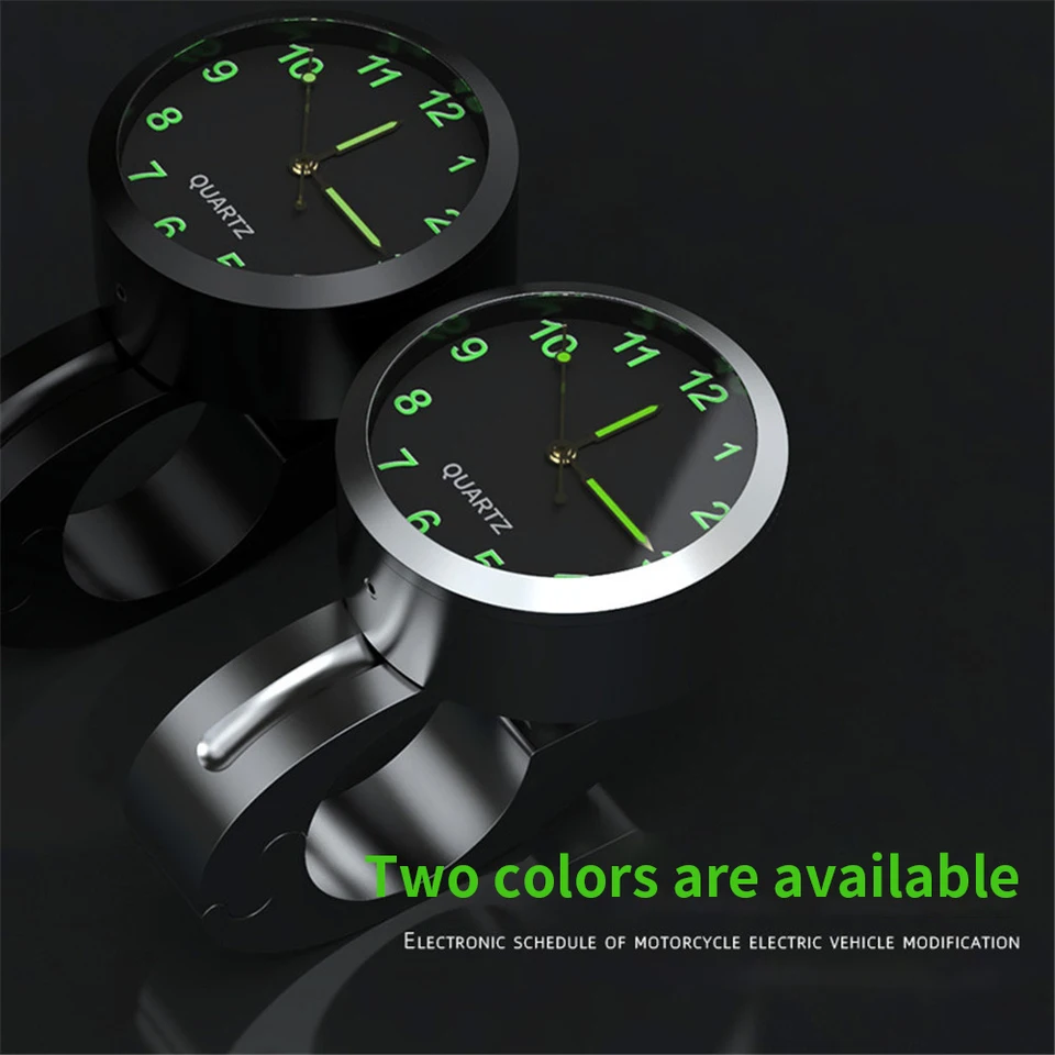 Heure Lumineuse Moto Horloge Guidon Moto YeahBoom - Étanche Et Lumineuse - Alliage Aluminium - Pour Vélo, Moto, Scooter étanche IP