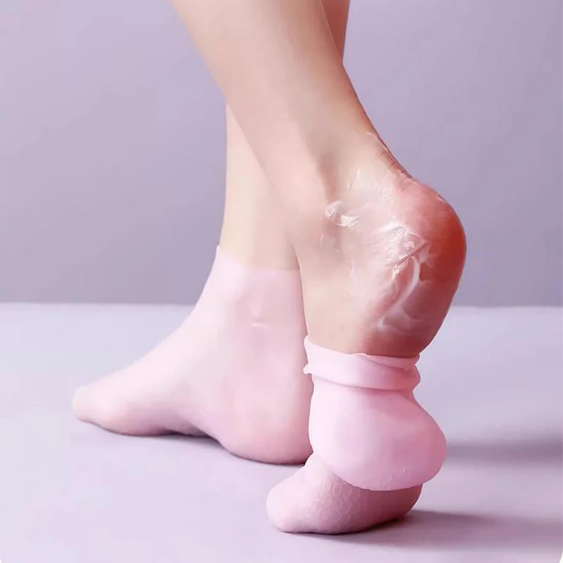 

Exfoliating And Preventing Dryness Spa Silicone Socks Moisturizing Gel Socks Cracked Dead Skin Remove Protector Foot/Hand Care