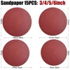 30/15PCS 6/5/4/3inch Sanding Disc Round Sandpaper 800-5000 Grit Sand paper Buffing Polishing Pad for Car Polisher Electric drill 5