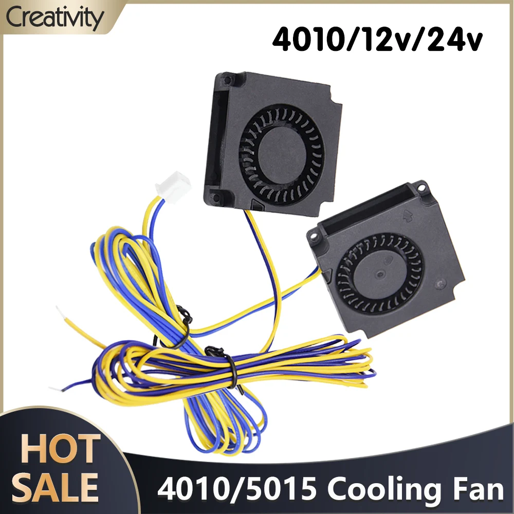 

3D Printer 4010/5015 Cooling Fan 40x40x10mm 12V/24V Turbo Blower Axial Cool Fan Cooler Radiator For Ender3/CR10/Ender5