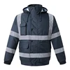 High Visibility Reflective Witnter Jacket Men Waterproof Thickened Safety Coat for Outdoor Work Hi Vis Workwear Bomber Jacket 5
