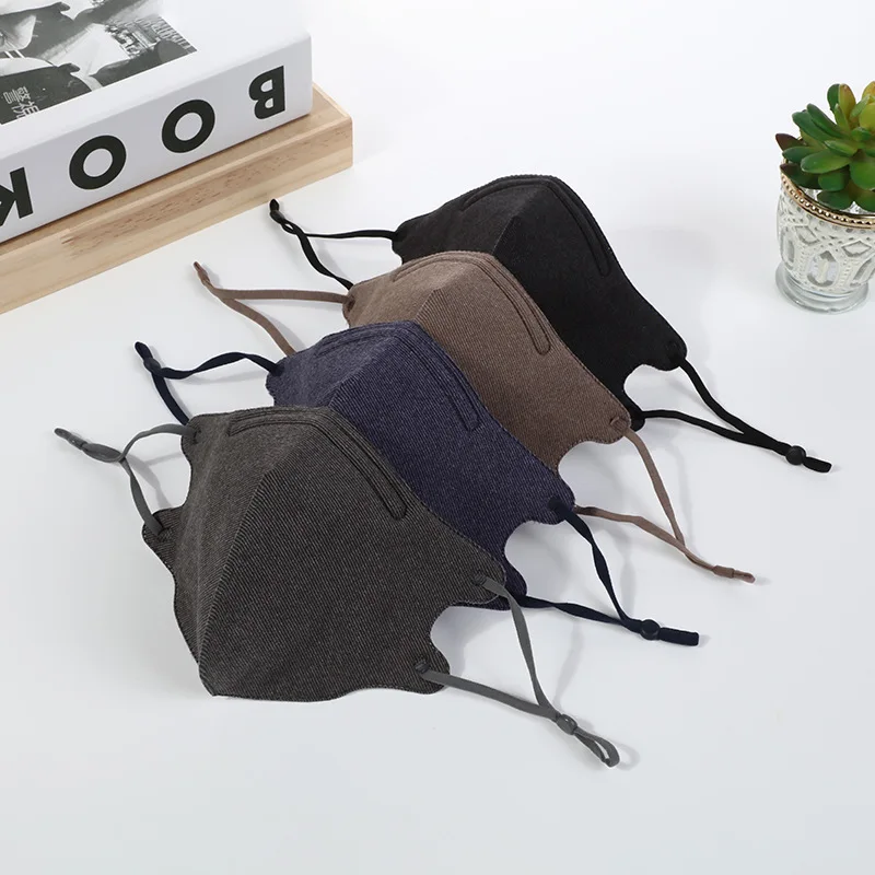 

2023 Hot Sale 2PCS Solid Color Simple Adjustable Ear-mounted High-elastic Adult Mask Skin-friendly Fabric Cotton Mask Dustproof