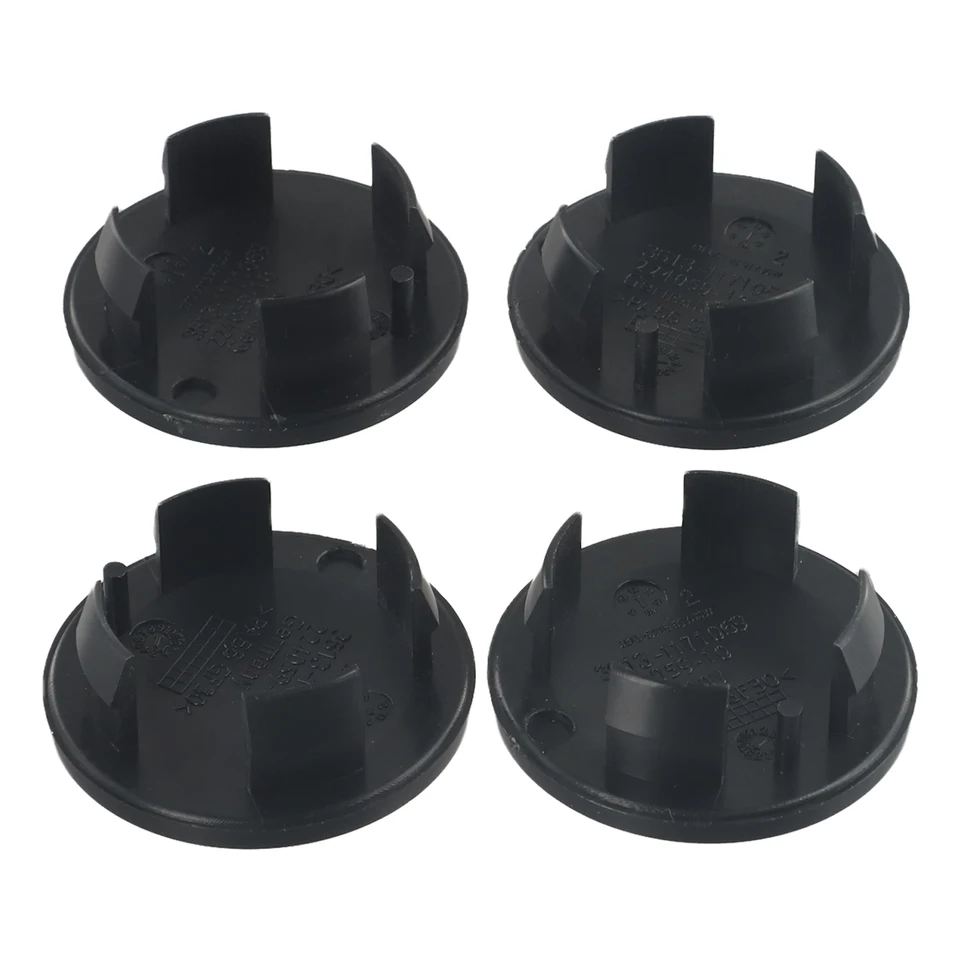 ＢＬＡＣＫ 4pc 54mm ABS Car Emblem Badge Wheel Rim Center Hub Cap For
