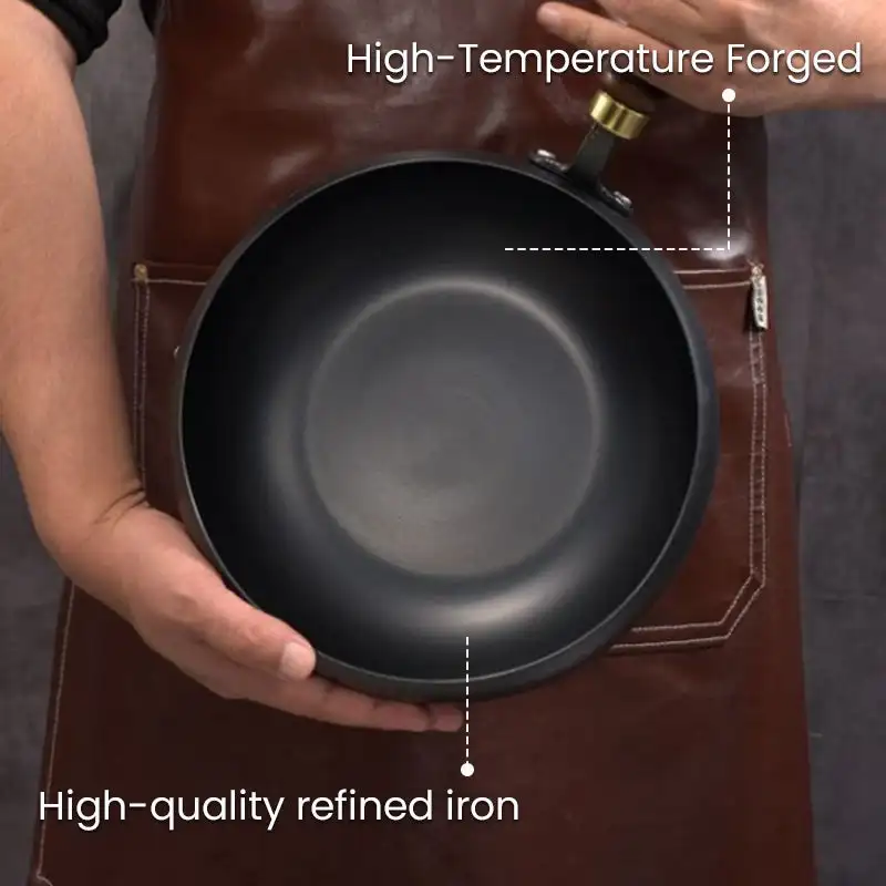 Cast Iron Skillet  Pot - Easy Cook Keep Warm Stir Fry Boil Simmer