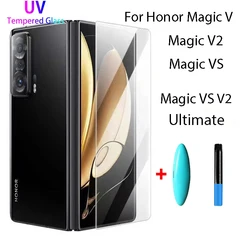 Ultra HD 3D Curved Full Glue UV Tempered Glass Screen Protector for 1PCS (Honor Magic V5)