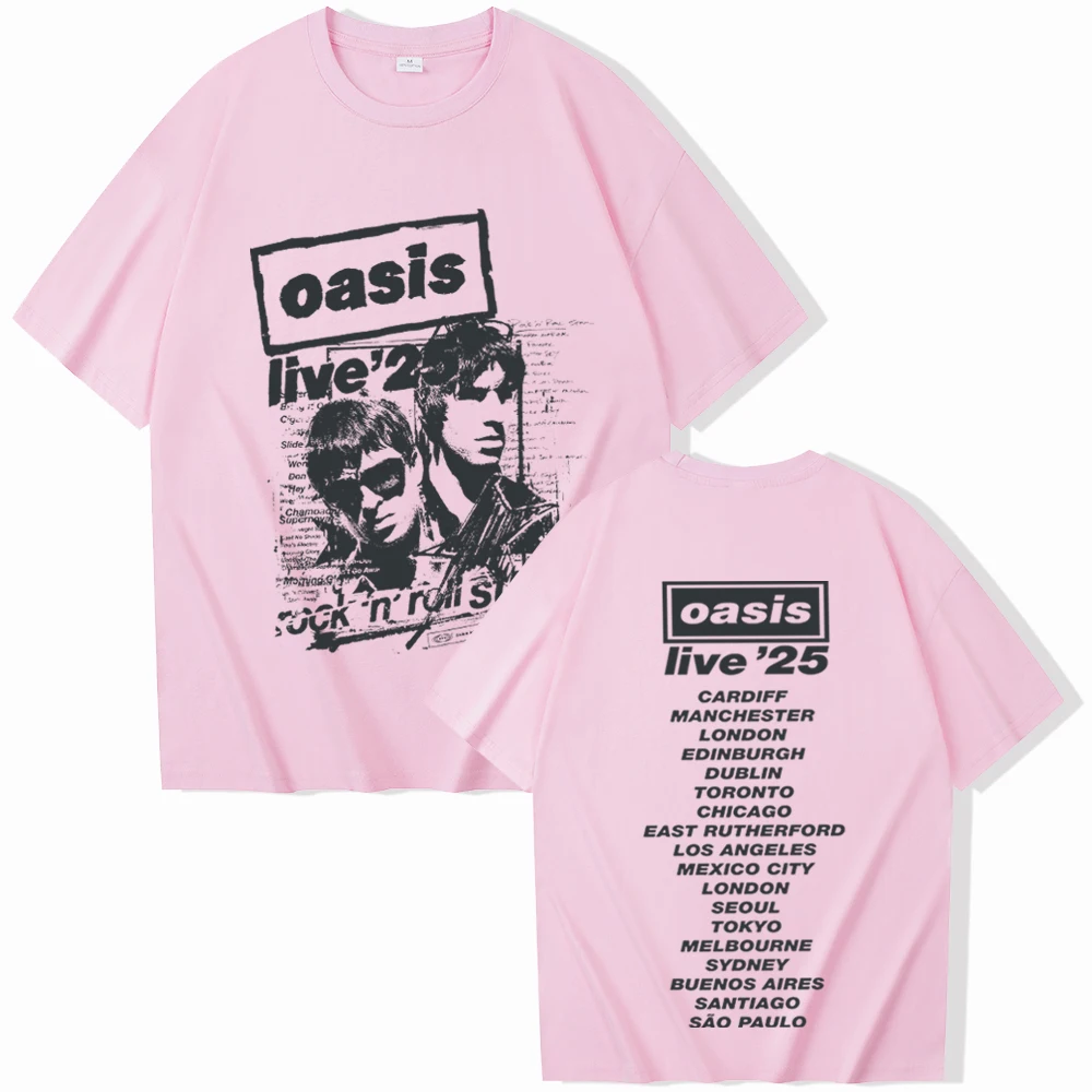 Oasis Live 25 Tour 2025 T-shirt Fans Gift Harajuku Unisex