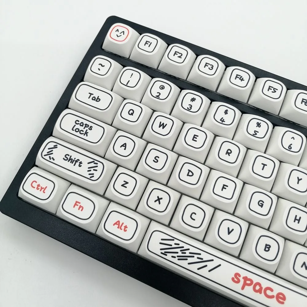 Pbt Keycaps para Teclado Mecânico Bonito Anime Key Caps Grupo Grafite Personalizado Perfil Xda Tester68 Rk61 126 Chaves - Imagem 5