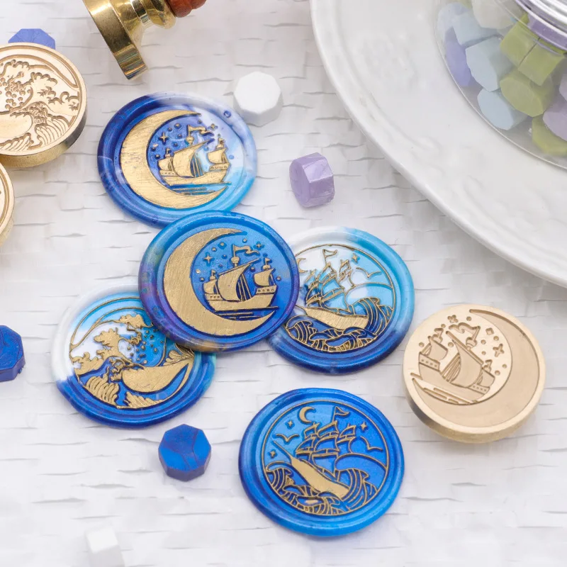 

Custom Stamp for Children, Envelope Seal Decoration, Chest Badge Gifts in Personal Design, Brass Head （0.98 INCH）With Handle