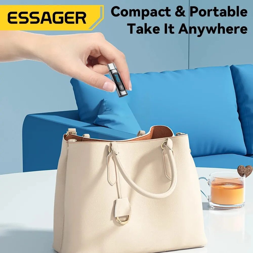OTG Adapter Essager USB 2.0 240W Fast Charging USB C To Type C Display Adapter for Samsung Xiaomi Huawei Lenovo