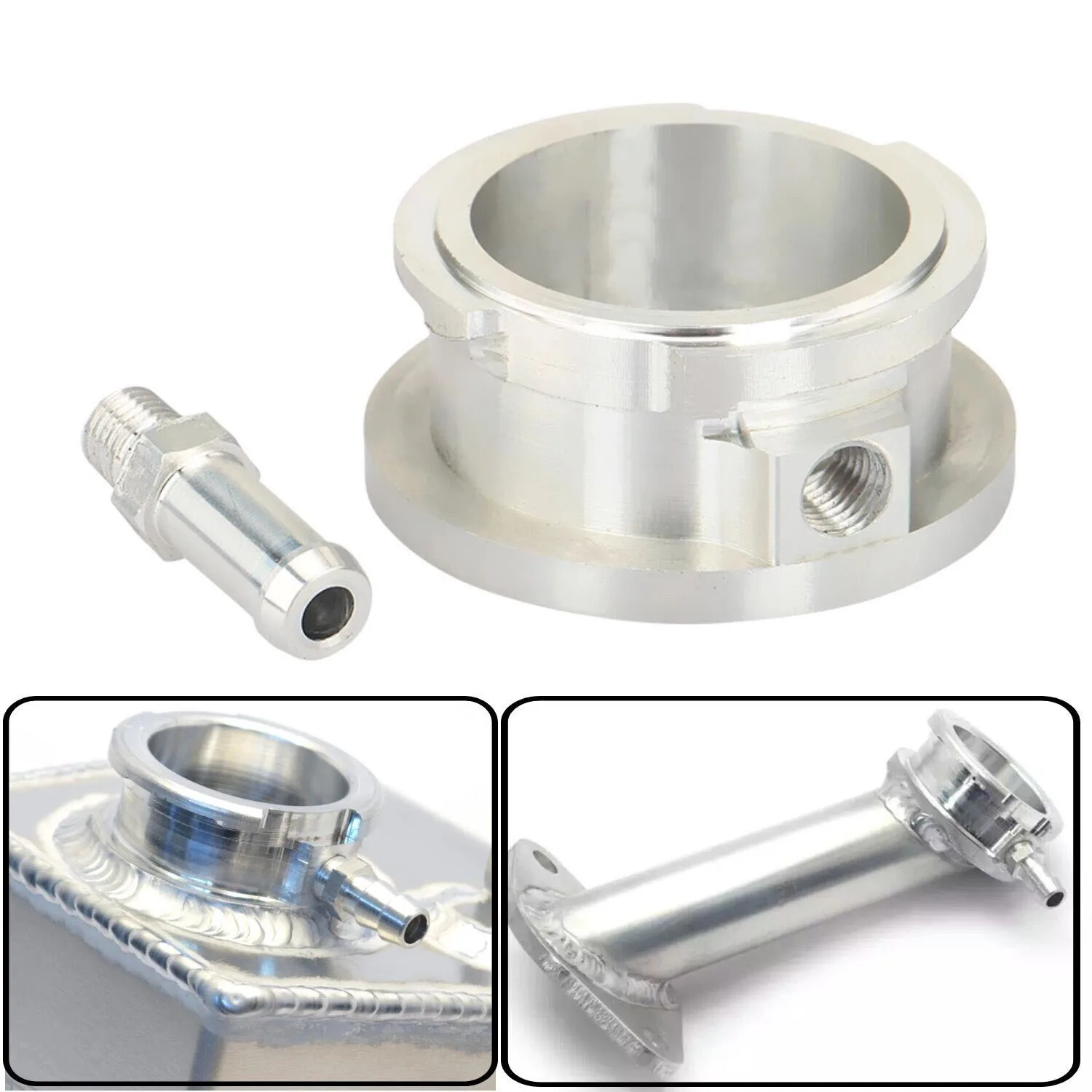 32mm 1.25'' ID Billet Aluminium Weld-On Radiator Hose Connector Filler Neck Flange Adapter water hose fitting coolant filler neck assembly