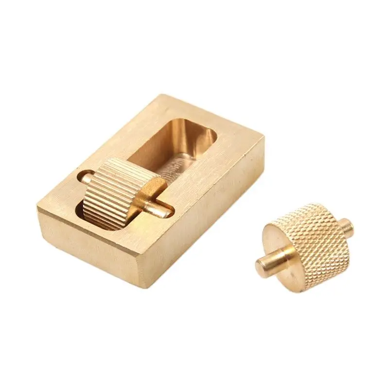 1Set Leather Edge Dyeing Oil Roller Box Applicator Brass with Roller for Crafting And DIY Projects