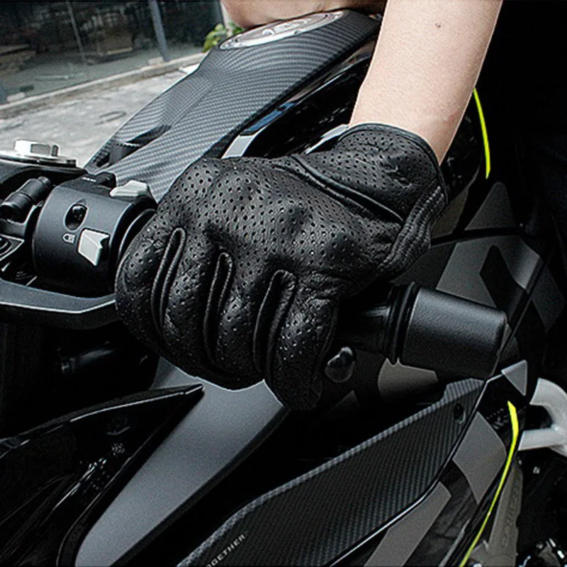 Summer Breathable Men's accessories Motorcycle Gloves Fingerless Gloves Biker Motocyclist Guantes moto AliExpress