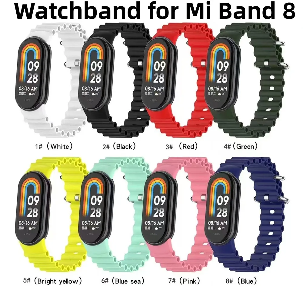 

Silicone Watchband for Mi Band 8 Smart Watch Breathable Comfortable Watchproof Replacement Sport Watch Strap Accessories