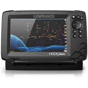 Lowrance Hook Reveal 7 Inch Fish Finders with Transducer, Plus Optional Preloaded Maps