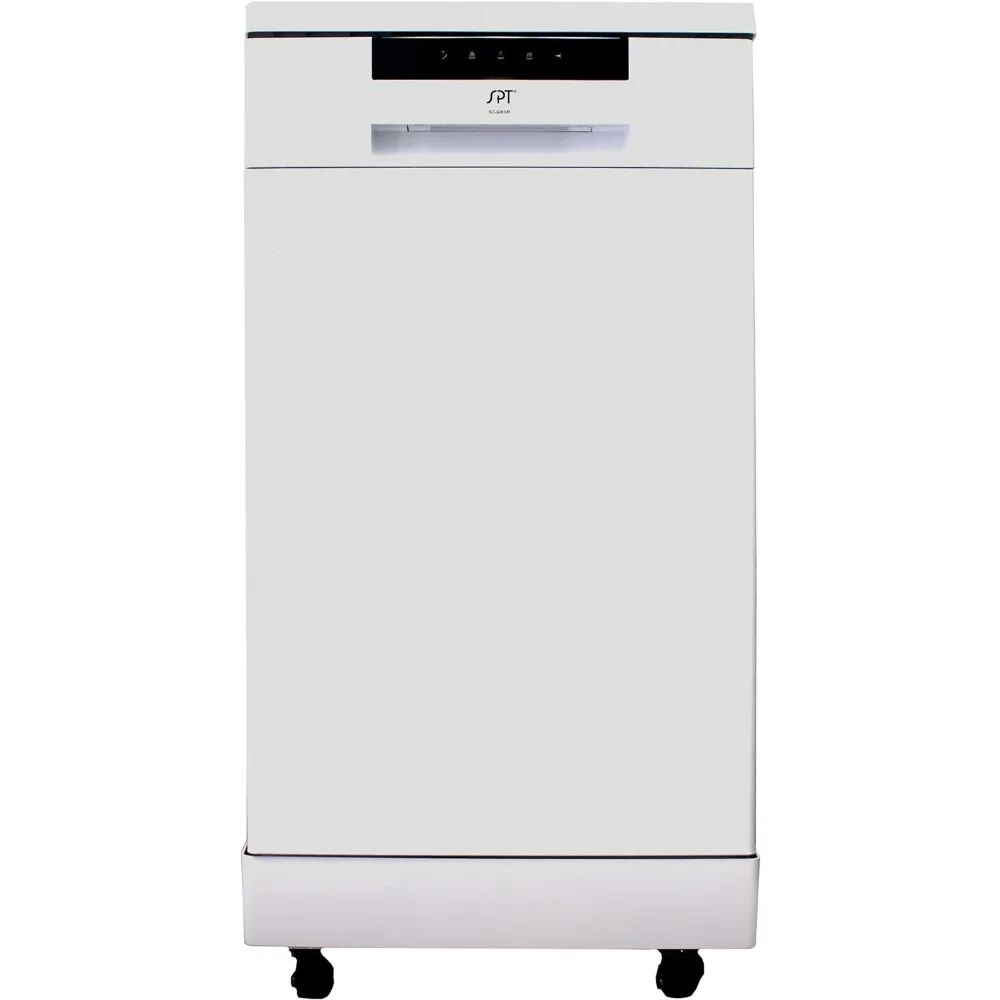 Portable dishwasher with 6 wash programs 8 place settings and stainless steel tub countertop dishwasher