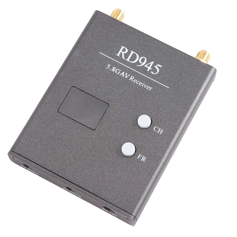 RD945 5.8G 48-Channel Dual Module Receiving Switch Image Transmission Receiver Model Airplane Accessories Black Plastic+Metal