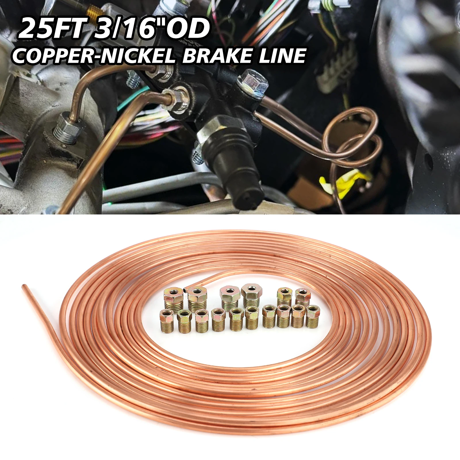 25ft 7.62m Car Roll Tube Coil of 3/16
