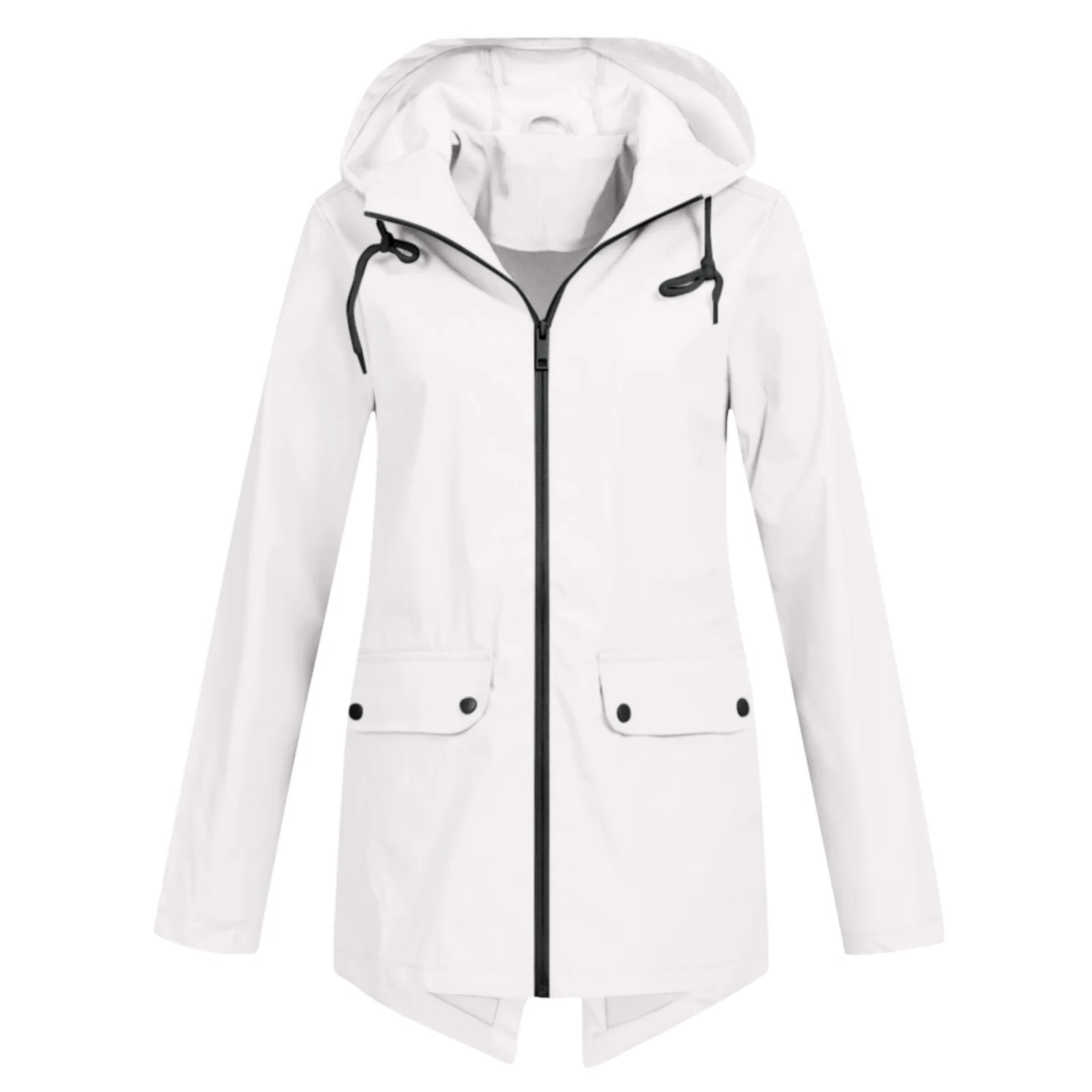 Waterproof Raincoat for Women Hooded Lightweight Outdoor Jacket