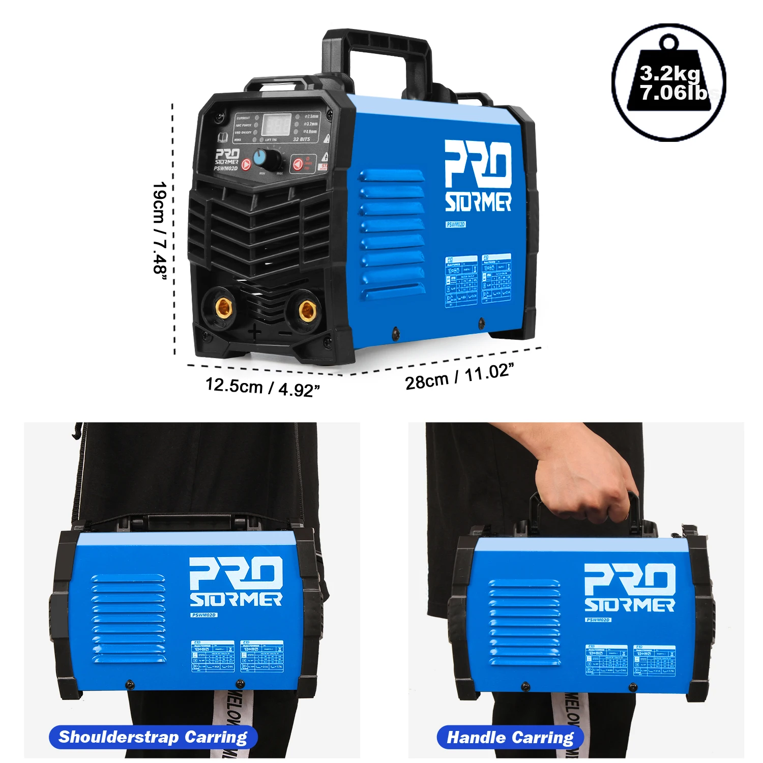110V/220V ARC Stick Welder 160Amp MMA Welder IGBT Inverter Digital Display Hot Start Portable Welding Machine PROSTORMER 4