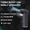 130000RPM Brushless Turbo Jet Fan Compressed Air Duster Adjustable Wind Speed Turbo Violent Blower with Light Rechargeable 2