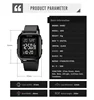 SKMEI 1858 Mens 5Bar Waterproof Calendar Countdown Electronic Wristwatches Clock reloj hombre Fashion LED Light Digital Watch 6