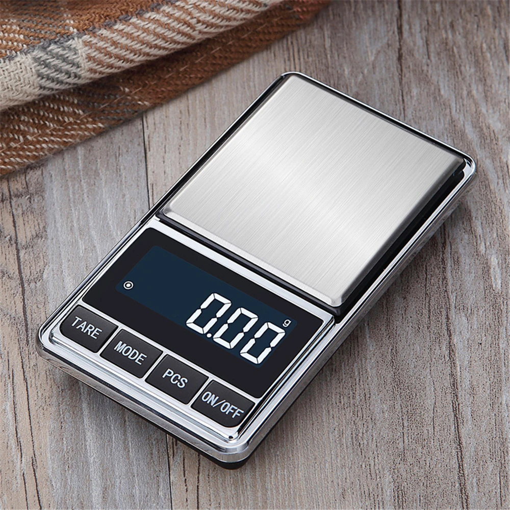 

Mini Precision 0.01g Pocket Digital Scales for Gold Bijoux Sterling Jewelry Weight Balance Gram Electronic Scales 200/500G