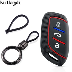 Premium Silicone Car Key Protective Cover - Sleek and Durable Design (Black round set)