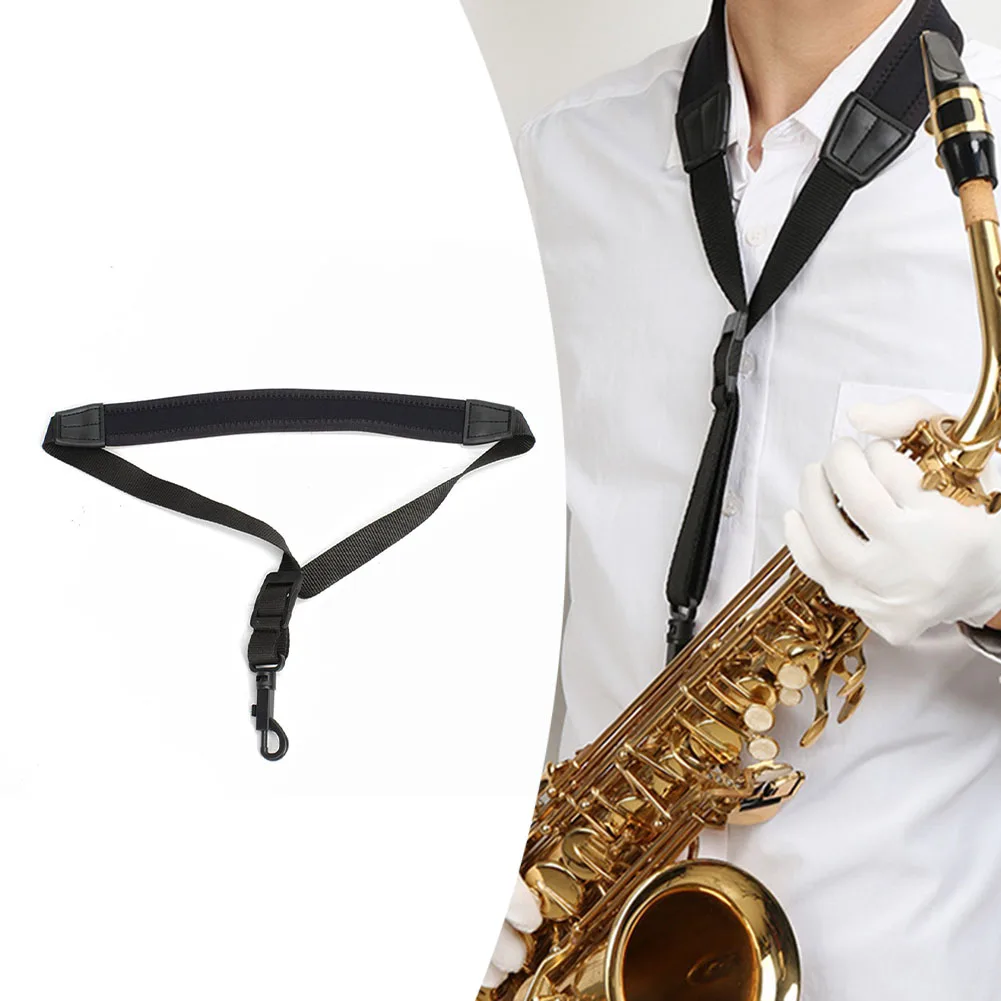 

Ремень для саксофона с мягкой подкладкой, шейный ремешок для сопрано, тенор альт, баритон, Sax, удобный ремешок для воспроизведения саксофона