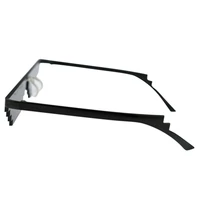 MOONBIFFY-Lunettes de soleil drôles pour hommes et femmes, marque polygonale ThDPLife, mosaïque masculine, style 8 bits, verre de soleil pixel, mode 4