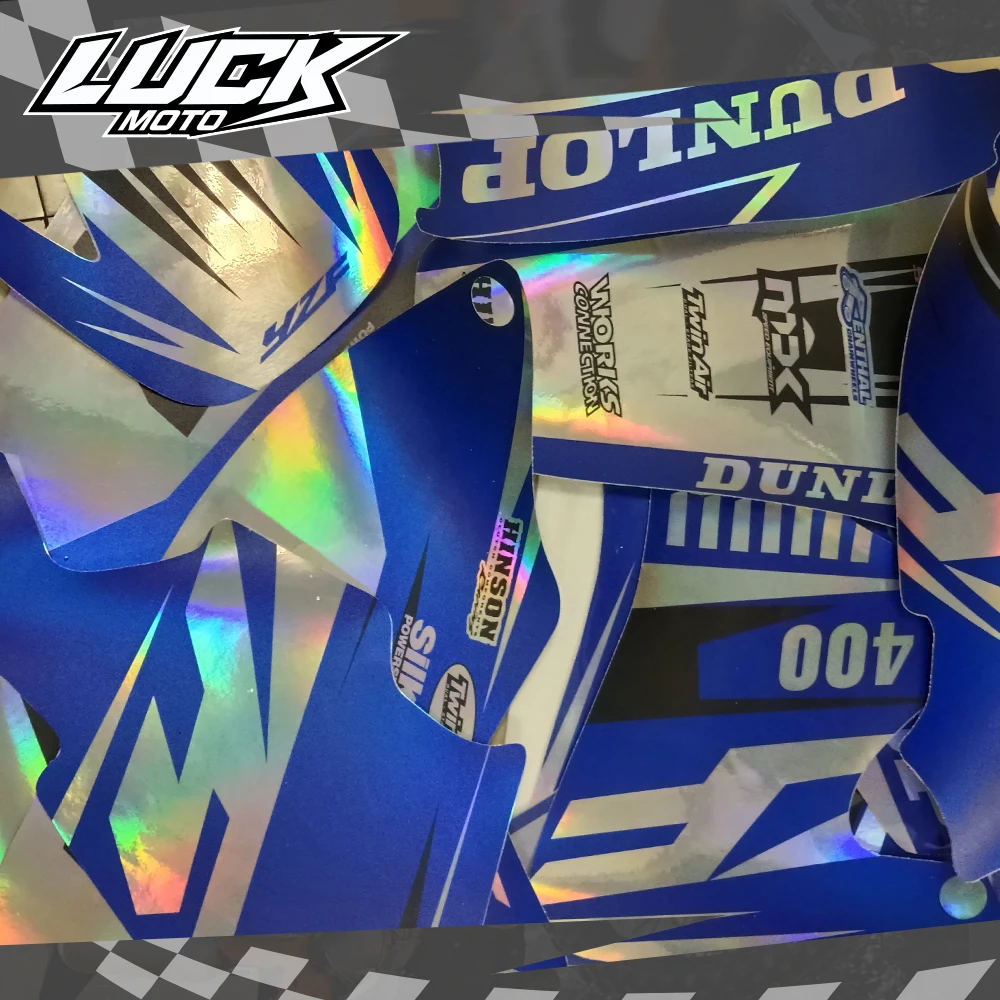 LUCKMOTO For Yamaha YZ250F YZ400F YZ426F 1999-2002 Full Fairing Graphics Background Decal Sticker Kit