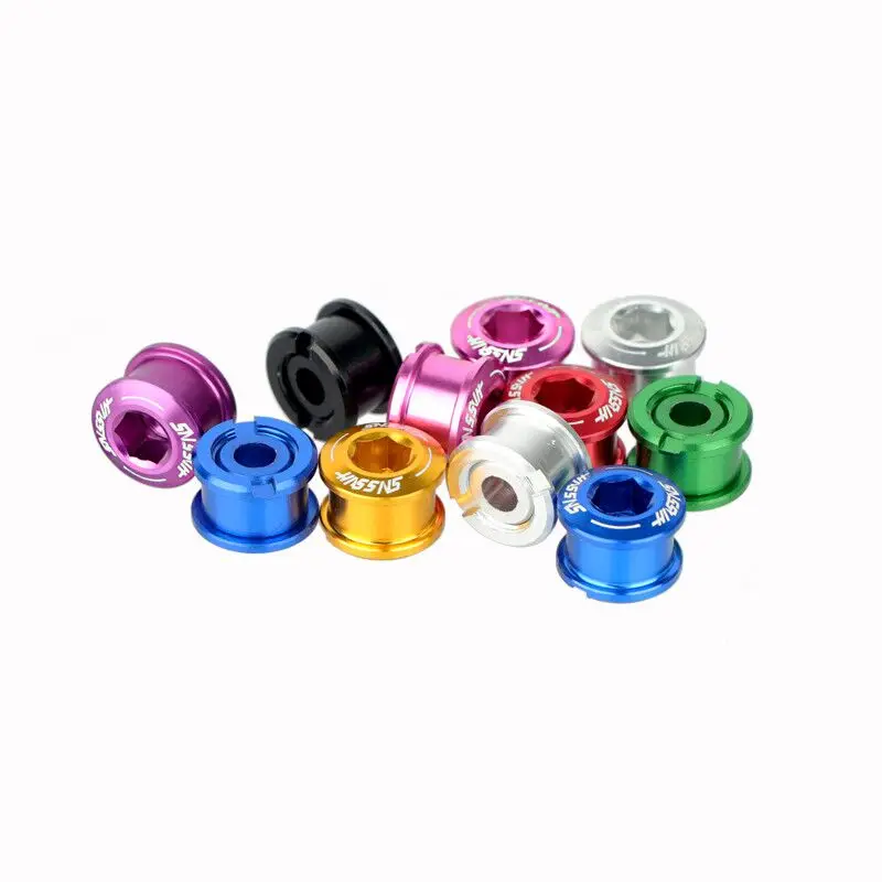 Lot De 5 Vis/Boulons Pour Bras De Manivelle Vélo – Fixation Anneaux Simple/Double – Alu CNC