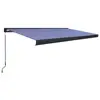 Manual Blue & White Cassette Awning 500 x 300 cm for Outdoor Patio Shade 2