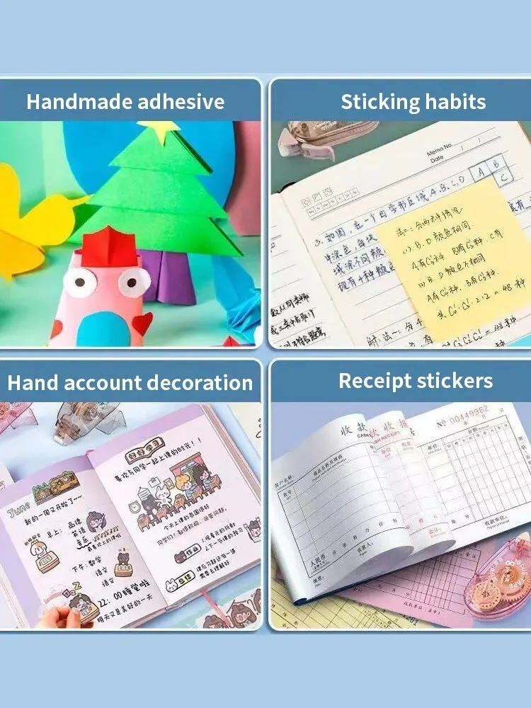 1PC Dot Adhesive High Viscosity Without Leaving Marks Correction Tape Type Transparent Double-Sided Adhesive double sided adhesive tape correction tape For Students