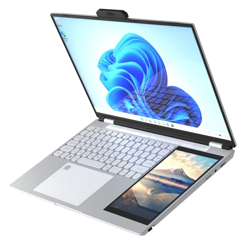 15.6-inch IPS 2K four-sided narrow screen 7-inch IPS Touch screen Dual-screen Laptop Intel N100  256GB 4 Core 4 Thread 3.4GHz 2