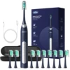 Sejoy JS10-1 Electric Sonic Toothbrush with 10 pcs Replacement Heads Rechargeable Waterproof Electronic Tooth Brushes 1