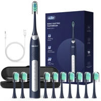 Sejoy JS10-1 Electric Sonic Toothbrush with 10 pcs Replacement Heads Rechargeable Waterproof Electronic Tooth Brushes 1