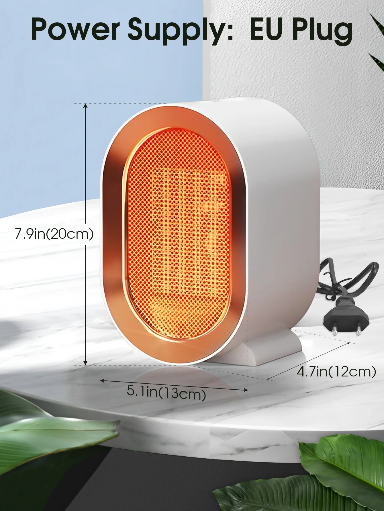 Desktop Electric Heater Mini Household Electric Heater for Bedroom 220V European standard Portable Heating Warm Air Blower
