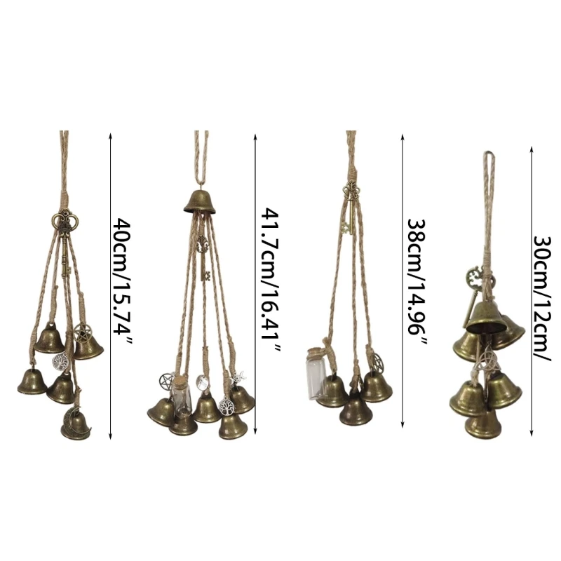 Elegant Witch Iron Wind Chimes Outdoor Garden Decoration Hang Bells Pendants 6