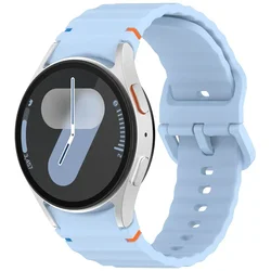 Premium Silicone Sport Band for Smartwatches - Versatile 44mm/40mm Strap (Light blue 12)
