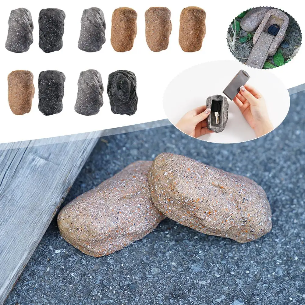 

Garden Stone Hide A Spare Key Fake Rock Camouflage Stone Diversion Simulation Stone For Outdoor Yard Geocaching Props N0Q2