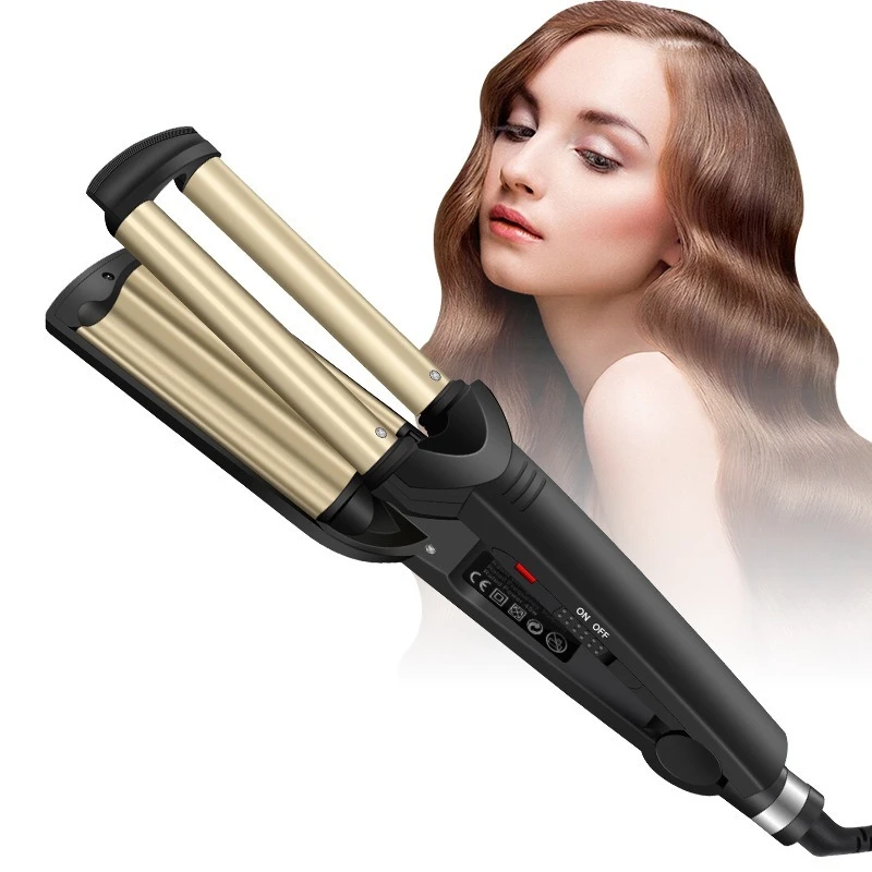 Professional Wave Hair Styler 3 Barrels Big Wave Curling Iron Hair