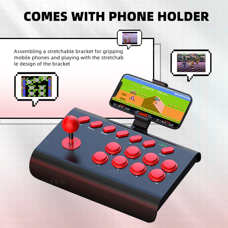 Big Arcade Joystick Wireless Gaming Controller For Android/iOS Smartphone PC/PS4/PS3/Switch Street Fighter MAME Game Y02