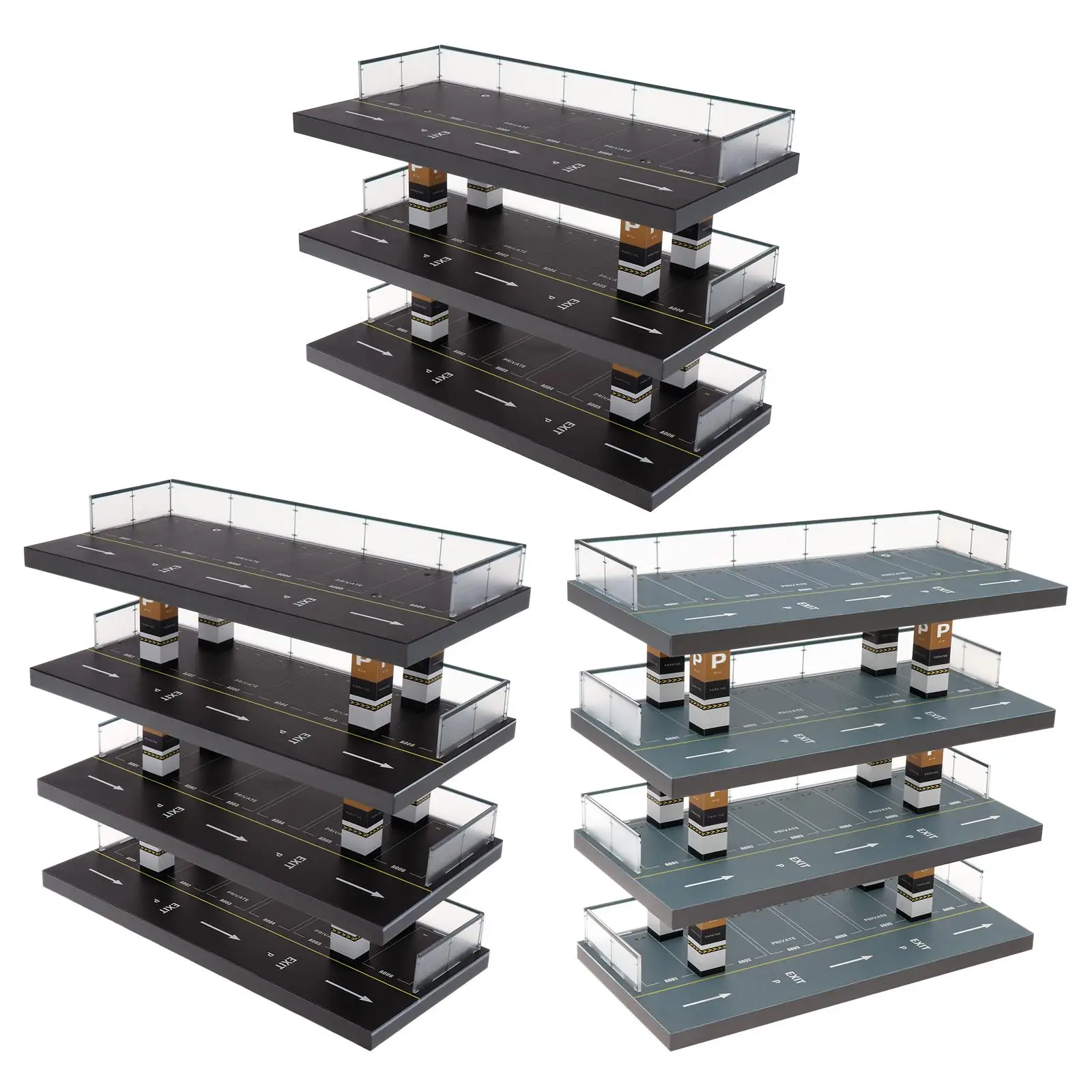 

1/64 Vehicle Model Display Case, Garage Display Case with Parking Lot Scene for Alloy Car, Toy Cars, Sports Car