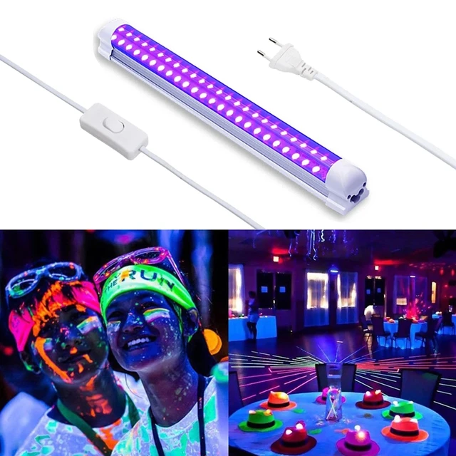 LED UV Black Light Fixtures,DJ Equipment,30cm Black UV Light Bar 24 LED  Strip Lights Party Club Stage Blacklight Halloween Home Decor